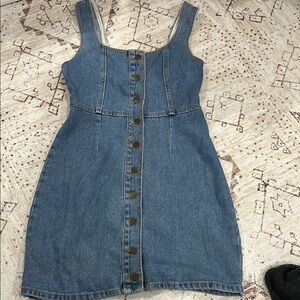 Urban Outfitters Blue and Gold Sheath Mini Dress